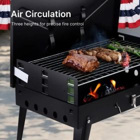 Barbecue Charcoal Grill Folding Portable, Windproof and thickened tool box design, durable, foldable structure lightweight and compact