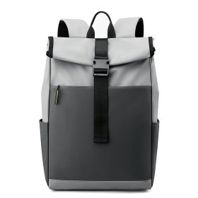 Casual Fashion Backpack For Men Women New Laptop Backpack Oxford Cloth Waterproof Short Distance Travel Backpack Men Black (Option: Gray Color Matching)